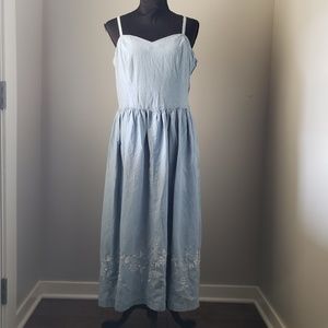Liz Claiborne Spaghetti Strap Jean Dress Size 14